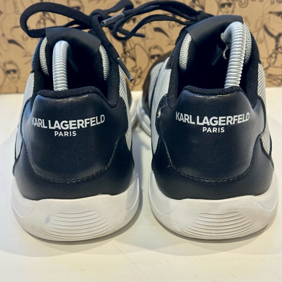 Karl Lagerfeld Men's Black and White Camo Print Sneakers Mens size 10.5 - Picture 5 of 10